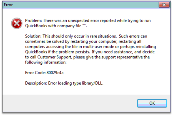 What is error code 80029c4a