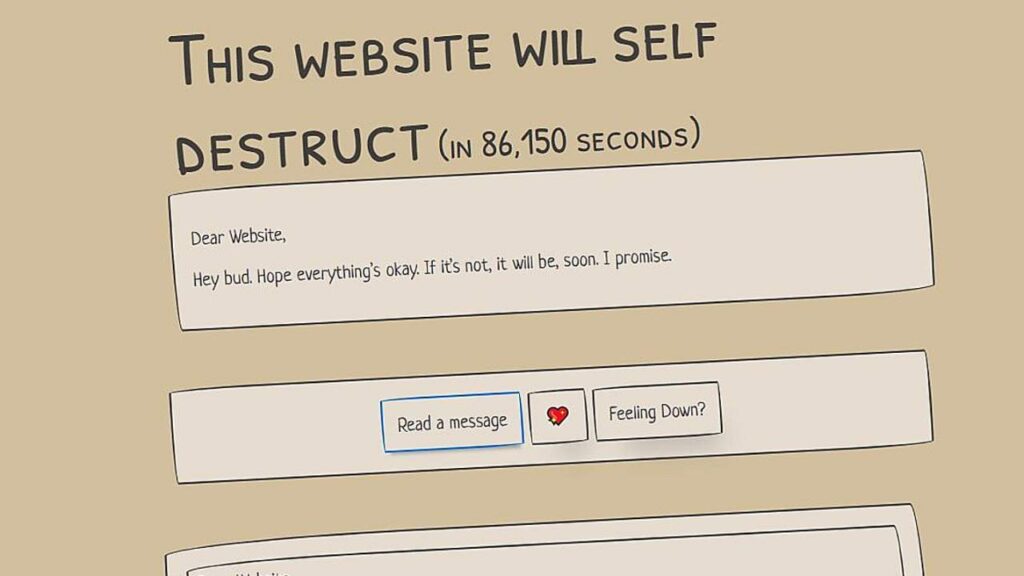 The self-destruction website is a pandemic message time capsule